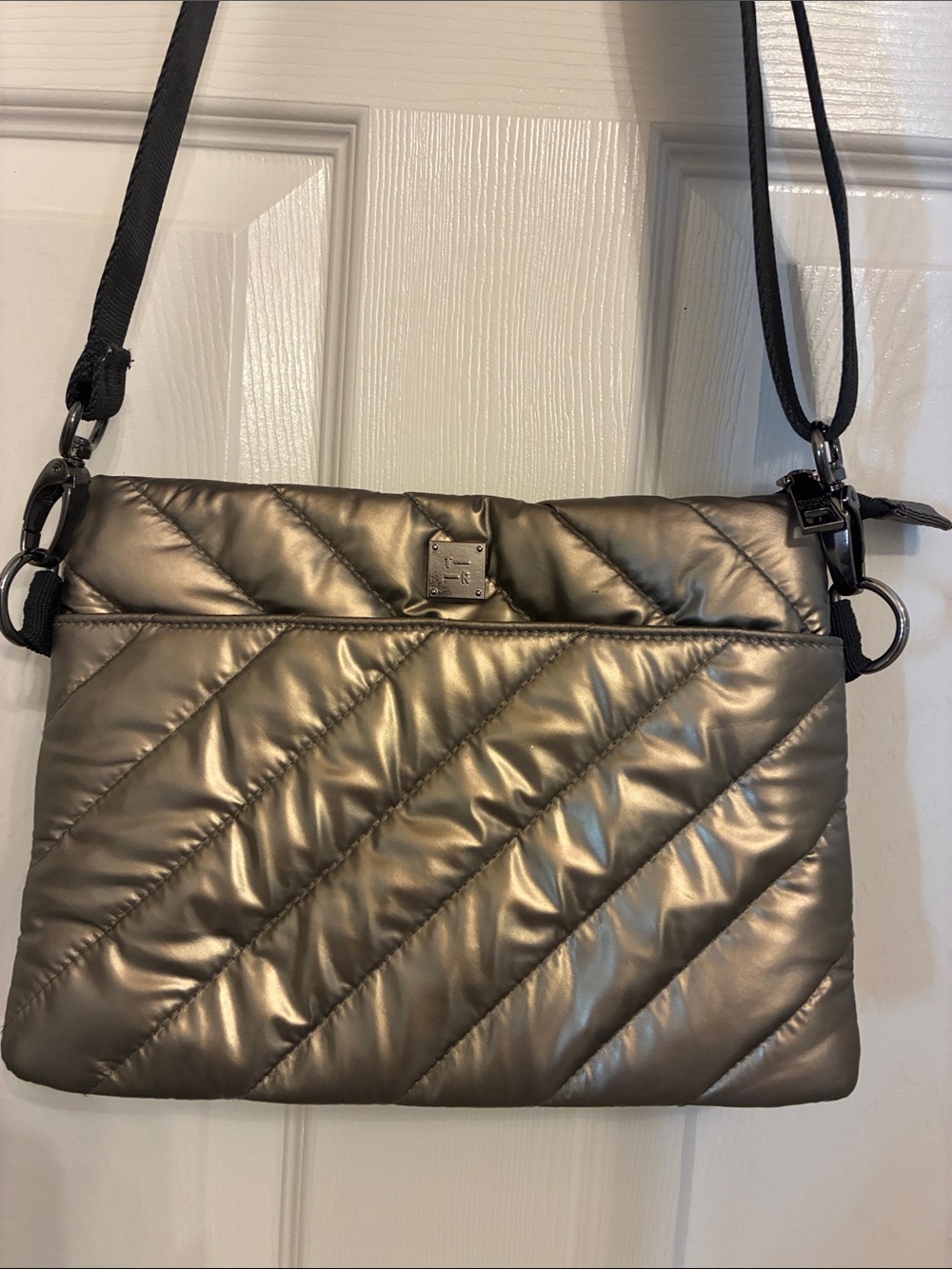 THINK ROYLN‎ Quilted Metallic Bronze Crossbody Bag